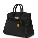 Hermes Birkin 25 Black Swift Gold Hardware - Thumbnail View 5