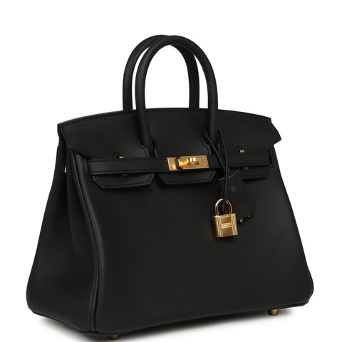 Hermes Birkin 25 Black Swift Gold Hardware