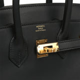 Hermes Birkin 25 Black Swift Gold Hardware - Thumbnail View 7