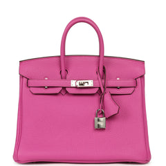 Hermes Birkin 25 Magnolia Clemence Palladium Hardware
