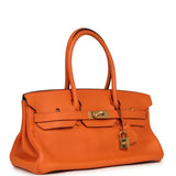 Vintage Hermes Shoulder Birkin 42 JPG Orange Clemence Gold Hardware - Thumbnail View 2