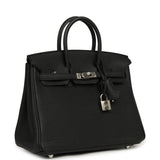 Pre-owned Hermes Birkin 25 Black Togo Palladium Hardware - Thumbnail View 2