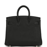 Pre-owned Hermes Birkin 25 Black Togo Palladium Hardware - Thumbnail View 4