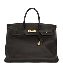Vintage Hermes Birkin 40 Ebene Togo Gold Hardware