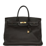 Vintage Hermes Birkin 40 Ebene Togo Gold Hardware - Thumbnail View 1