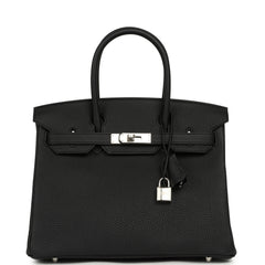 Hermes Birkin 30 Black Togo Palladium Hardware