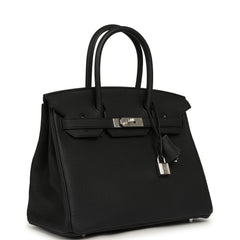 Hermes Birkin 30 Black Togo Palladium Hardware