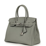 Pre-owned Hermes Birkin 30 Gris Mouette Togo Palladium Hardware - Thumbnail View 5