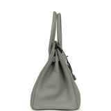 Pre-owned Hermes Birkin 30 Gris Mouette Togo Palladium Hardware - Thumbnail View 3