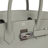 Pre-owned Hermes Birkin 30 Gris Mouette Togo Palladium Hardware - Thumbnail View 7