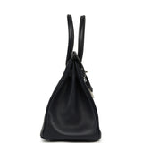 Vintage Hermes Birkin 30 Bleu Indigo Evergrain Palladium Hardware - Thumbnail View 3