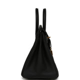 Pre-owned Hermes Birkin 25 Black Verso Togo Gold Hardware - Thumbnail View 3