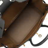 Pre-owned Hermes Birkin 25 Black Verso Togo Gold Hardware - Thumbnail View 8