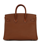 Pre-owned Hermes Birkin 25 Gold Togo, Matte Alligator Touch Palladium Hardware - Thumbnail View 4