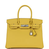 Hermes Birkin 30 Jaune de Naples Epsom Palladium Hardware - Thumbnail View 1