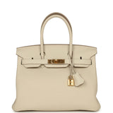 Pre-owned Hermes Birkin 30 Craie Togo Gold Hardware - Thumbnail View 1