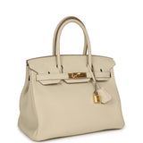 Pre-owned Hermes Birkin 30 Craie Togo Gold Hardware - Thumbnail View 2