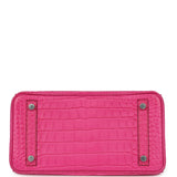 Hermes Birkin 25 Rose Shocking Matte Alligator Palladium Hardware - Thumbnail View 6