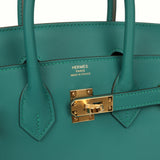 Hermes Birkin 25 Malachite Swift Gold Hardware - Thumbnail View 7