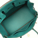 Hermes Birkin 25 Malachite Swift Gold Hardware - Thumbnail View 8