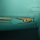 Hermes Birkin 25 Malachite Swift Gold Hardware - Thumbnail View 9