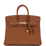 Pre-owned Hermes Birkin 25 Gold Togo Gold Hardware - Thumbnail View 1