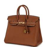 Pre-owned Hermes Birkin 25 Gold Togo Gold Hardware - Thumbnail View 5