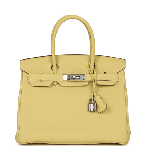 Hermes Birkin 30 Jaune Poussin Togo Palladium Hardware