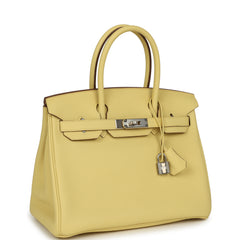 Hermes Birkin 30 Jaune Poussin Togo Palladium Hardware