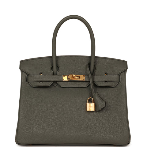 Hermes Birkin 30 Vert Amande Togo Gold Hardware