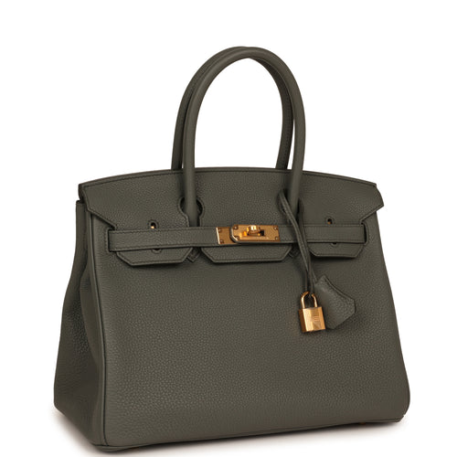 Hermes Birkin 30 Vert Amande Togo Gold Hardware