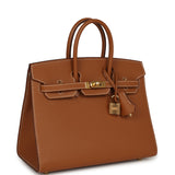Pre-owned Hermes Birkin Sellier 25 Gold Epsom Gold Hardware - Thumbnail View 2