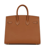 Pre-owned Hermes Birkin Sellier 25 Gold Epsom Gold Hardware - Thumbnail View 4