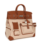 Hermes Birkin Cargo HAC 40 Gold Togo, Ecru-Beige Cargo H Canvas Palladium Hardware - Thumbnail View 2