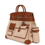 Hermes Birkin Cargo HAC 40 Gold Togo, Ecru-Beige Cargo H Canvas Palladium Hardware - Thumbnail View 6