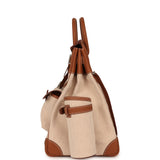 Hermes Birkin Cargo HAC 40 Gold Togo, Ecru-Beige Cargo H Canvas Palladium Hardware - Thumbnail View 5