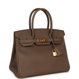 Pre-owned Hermes Birkin 30 Etain Epsom Gold Hardware - Thumbnail View 2