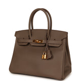Pre-owned Hermes Birkin 30 Etain Epsom Gold Hardware - Thumbnail View 5