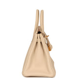 Pre-owned Hermes Birkin 25 Craie Togo Gold Hardware - Thumbnail View 3