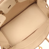 Pre-owned Hermes Birkin 25 Craie Togo Gold Hardware - Thumbnail View 8