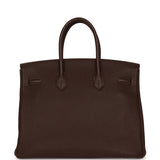 Pre-owned Hermes Birkin 35 Chocolate Togo Gold Hardware - Thumbnail View 4