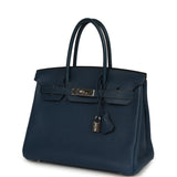 Pre-owned Hermes Birkin 30 Bleu de Prusse Togo Palladium Hardware - Thumbnail View 5