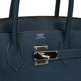 Pre-owned Hermes Birkin 30 Bleu de Prusse Togo Palladium Hardware - Thumbnail View 7