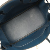 Pre-owned Hermes Birkin 30 Bleu de Prusse Togo Palladium Hardware - Thumbnail View 8