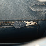 Pre-owned Hermes Birkin 30 Bleu de Prusse Togo Palladium Hardware - Thumbnail View 9