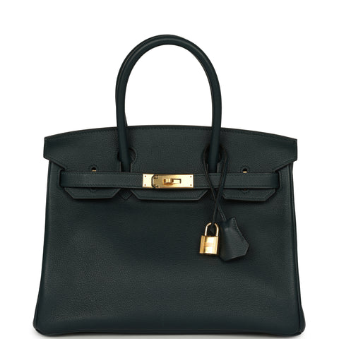 Hermes Birkin 30 Vert Cypress Taurillon Novillo Gold Hardware