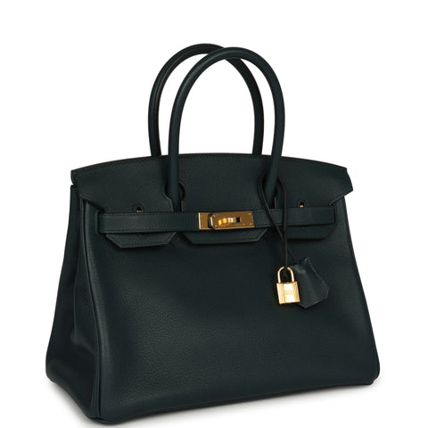 Hermes Birkin 30 Vert Cypress Taurillon Novillo Gold Hardware