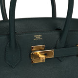 Hermes Birkin 30 Vert Cypress Taurillon Novillo Gold Hardware - Thumbnail View 7