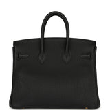 Pre-owned Hermes Birkin 25 Black Togo Gold Hardware - Thumbnail View 4