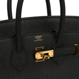 Pre-owned Hermes Birkin 25 Black Togo Gold Hardware - Thumbnail View 7